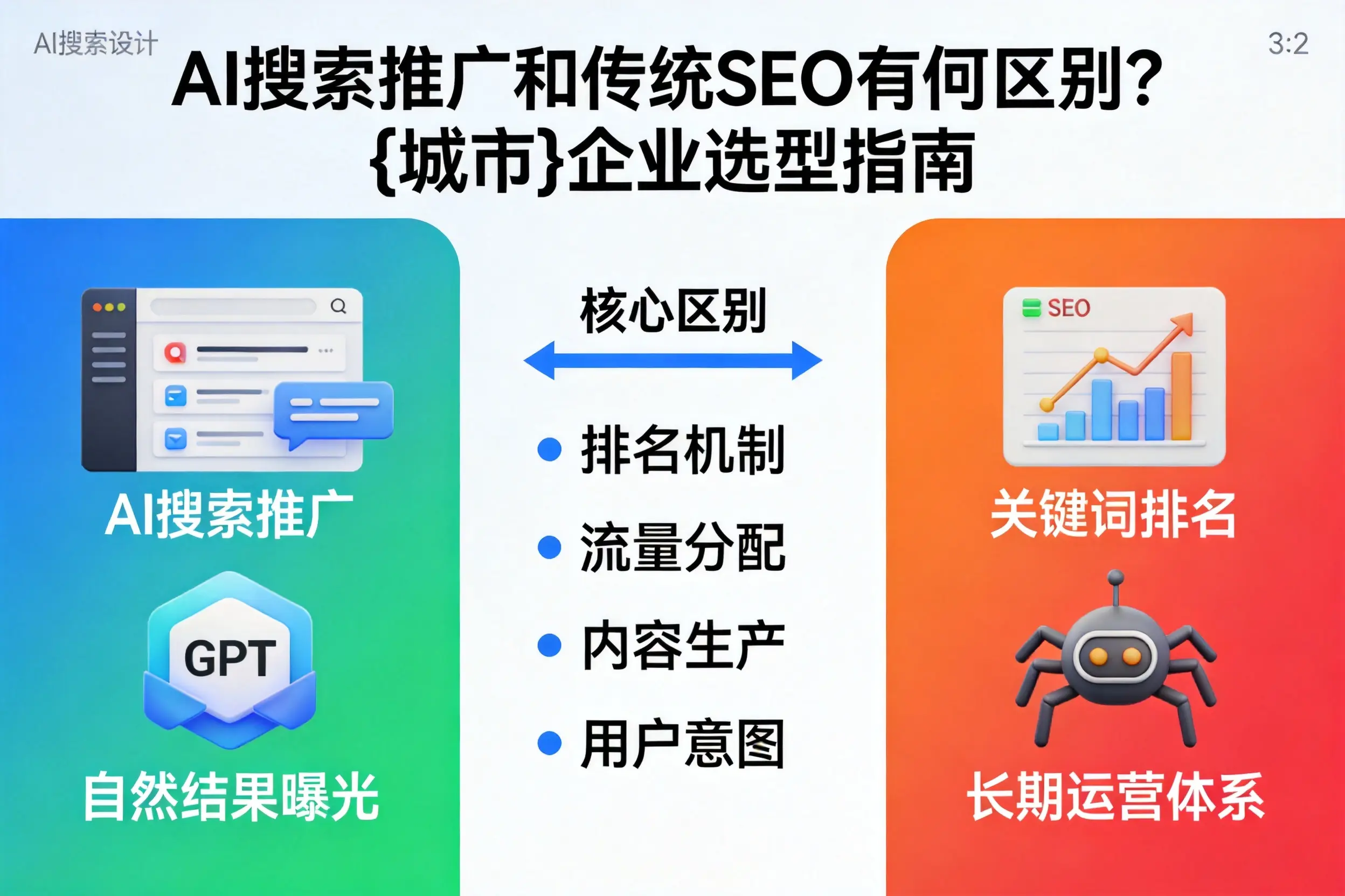 AI搜索推广和传统SEO有何区别？河池企业选型指南