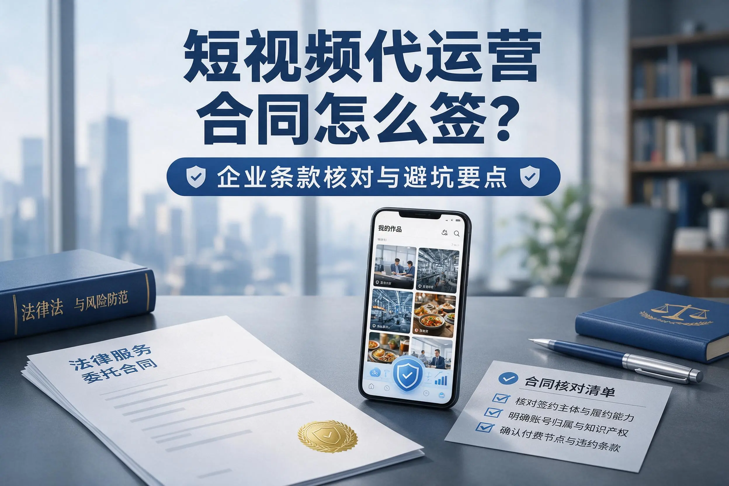 短视频代运营合同怎么签？河池企业条款核对与避坑要点