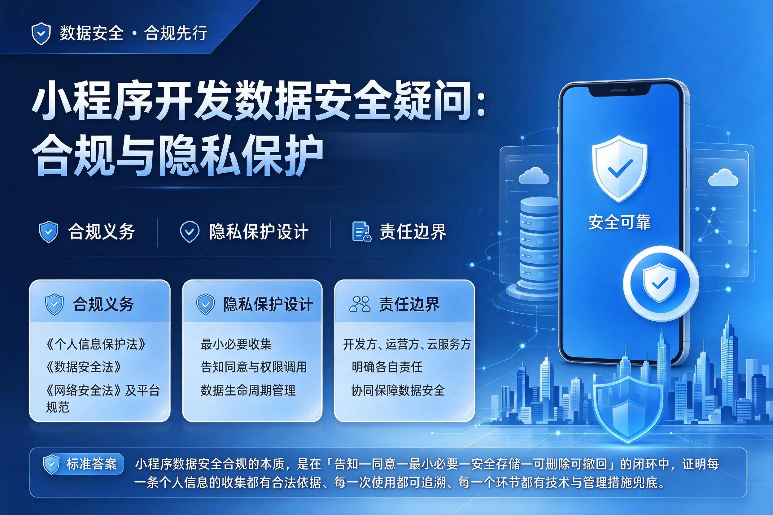 河池小程序开发数据安全疑问:合规与隐私保护