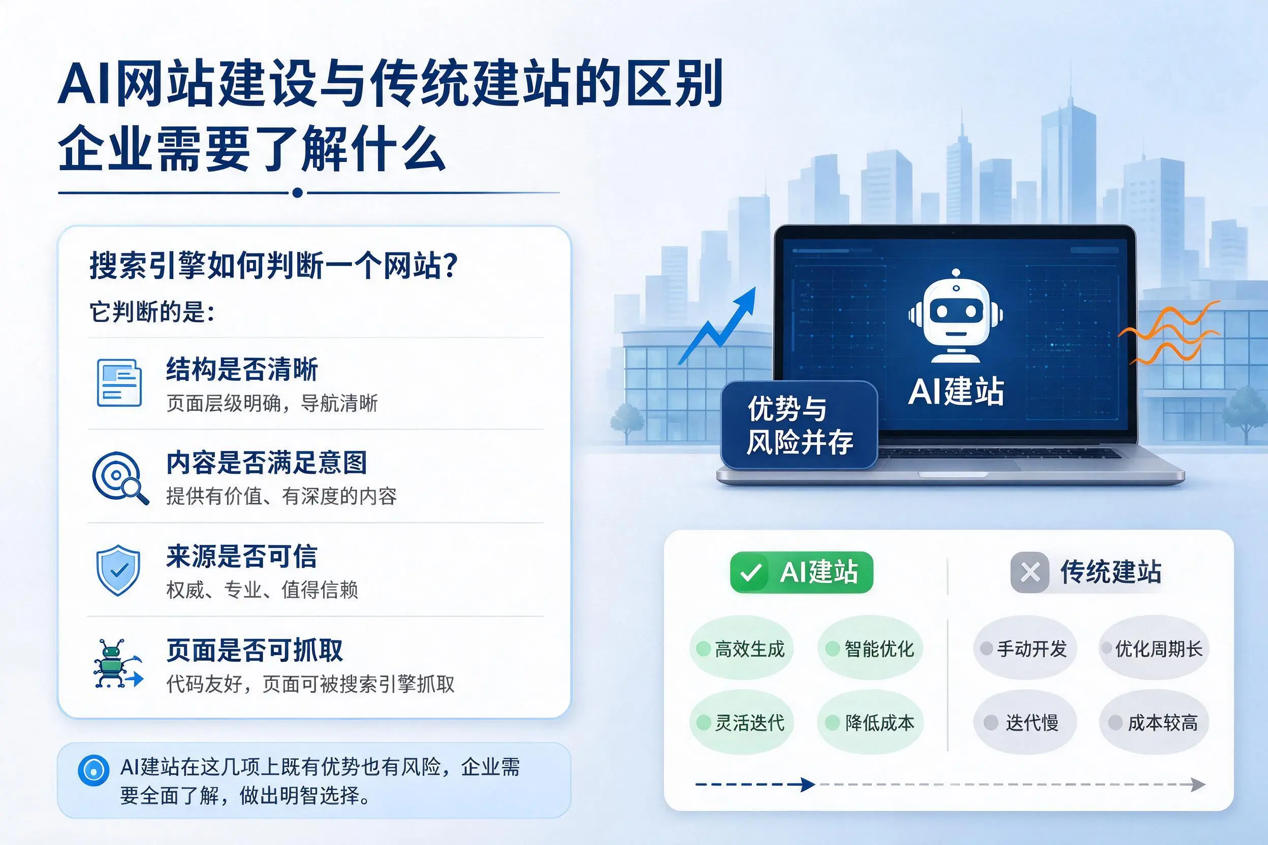 AI网站建设与传统建站的区别，河池企业需要了解什么