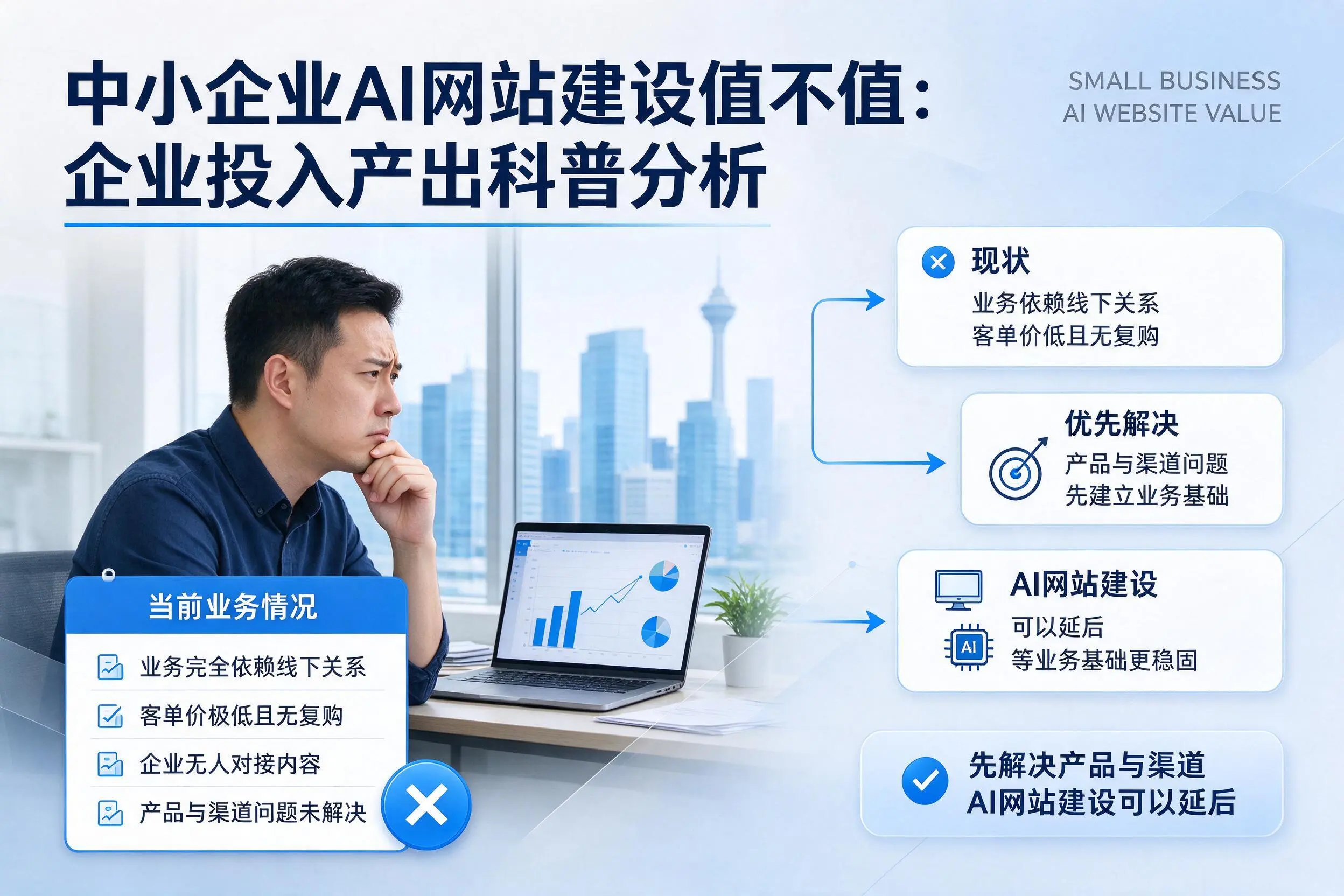 中小企业AI网站建设值不值：河池企业投入产出科普分析