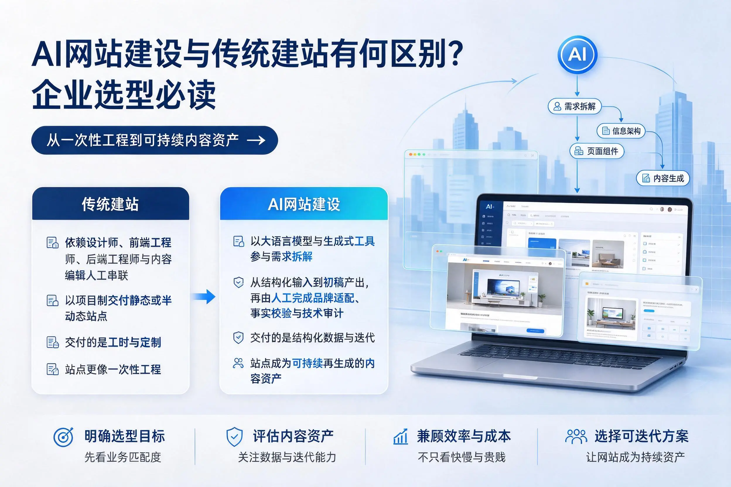 AI网站建设与传统建站有何区别？河池企业选型必读