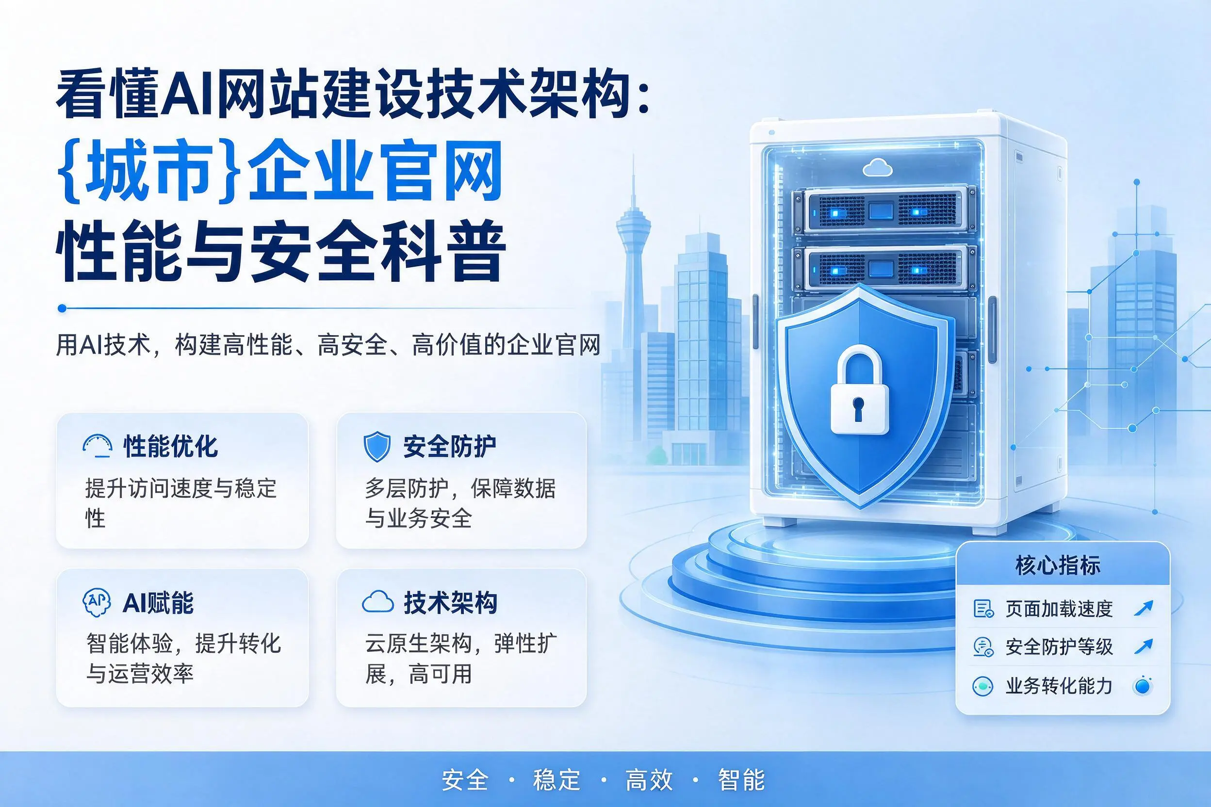 看懂AI网站建设技术架构:河池企业官网性能与安全科普