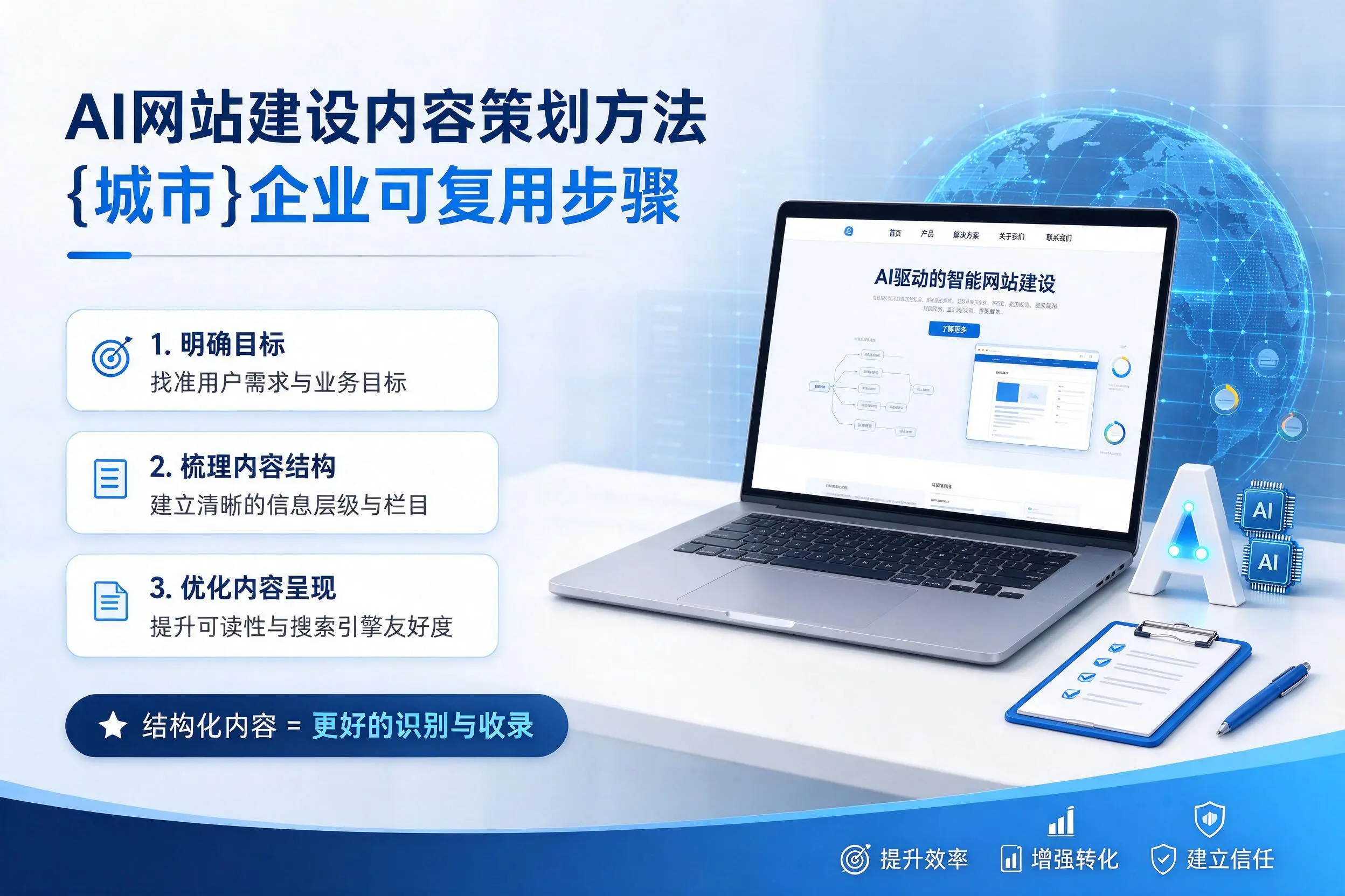 AI网站建设内容策划方法，河池企业可复用步骤